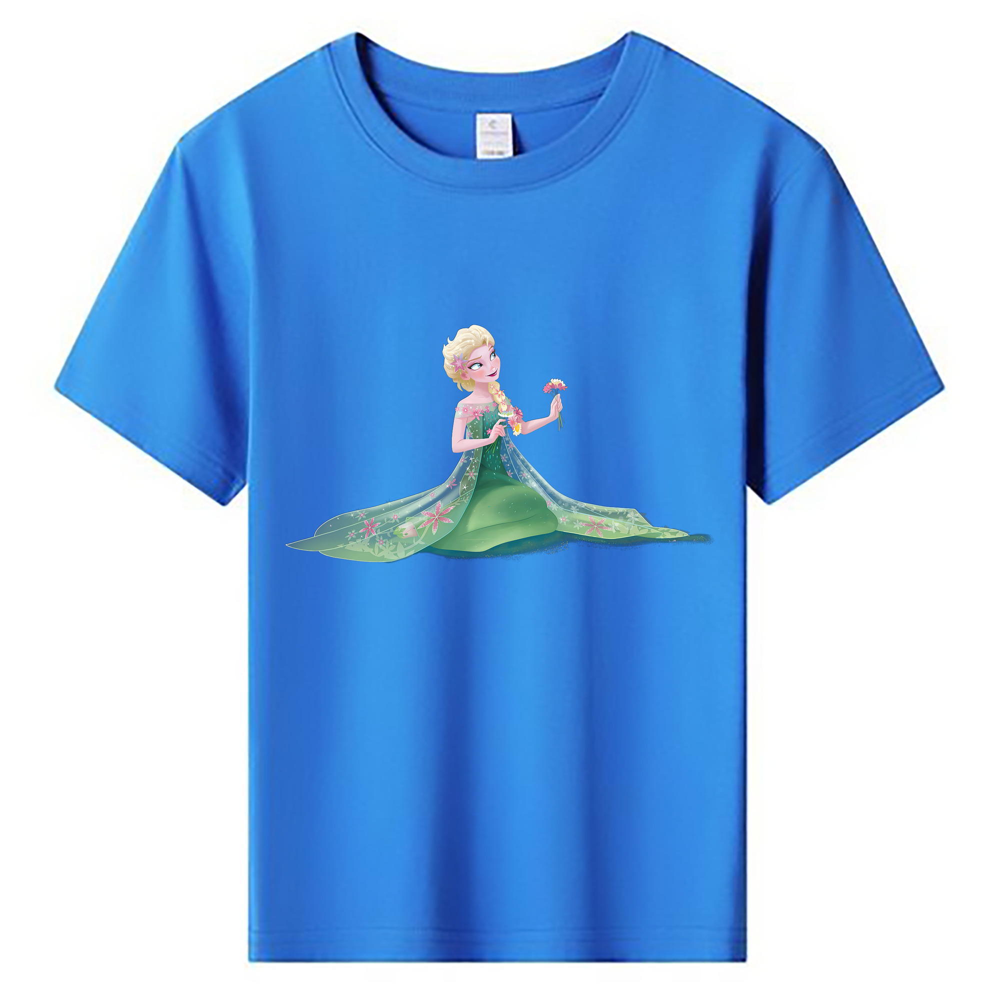 （画像用） アナと雪の女王 アンナ エルサ Frozen Anna Elsa 綿100％キッズTシャツ（フロントプリント）